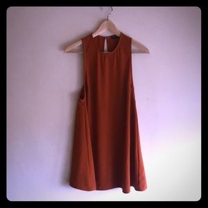 American Apparel orange sleeveless mini dress